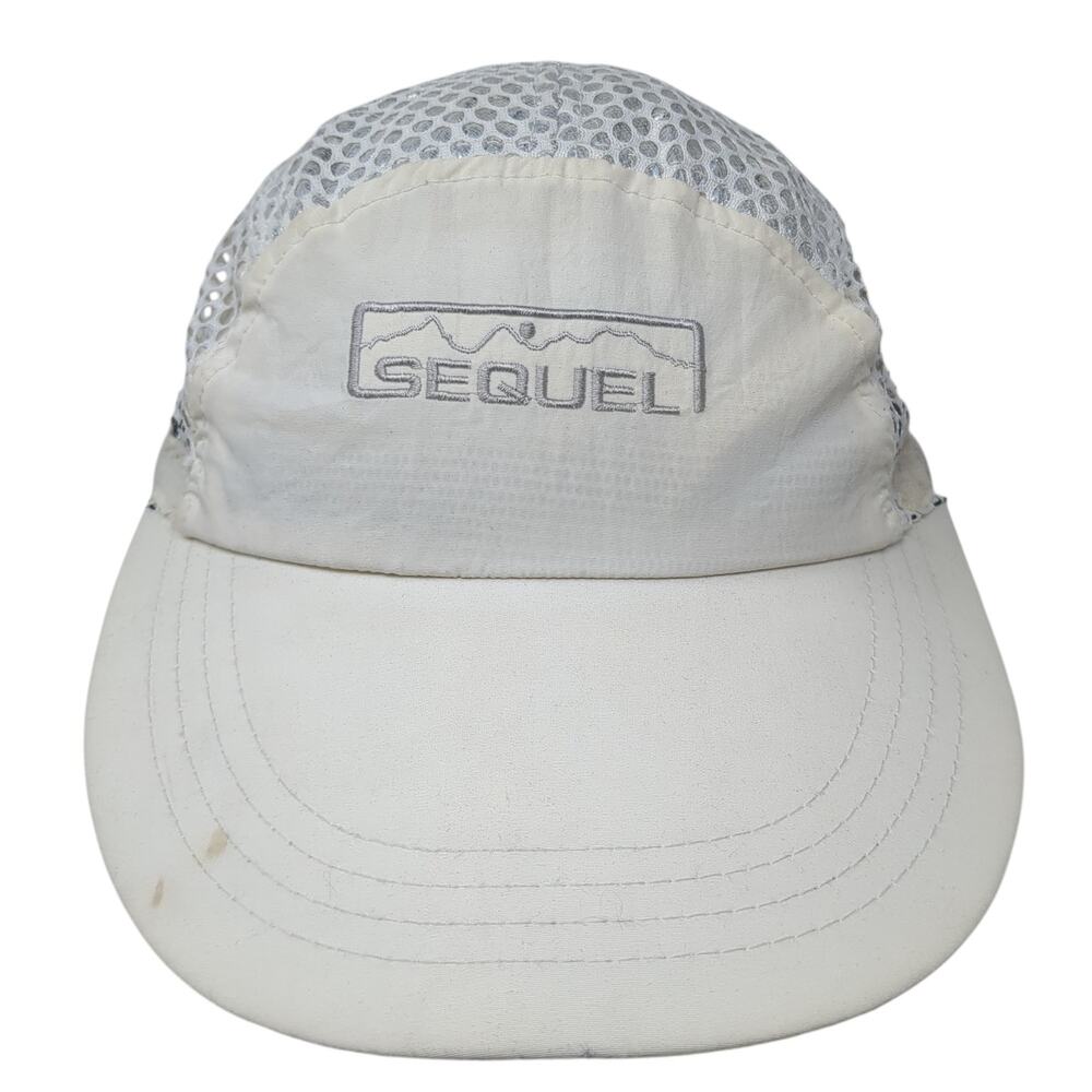 Sequel Slideback Baseball Cap White One Size Adjustable Drawstring Embroidered
